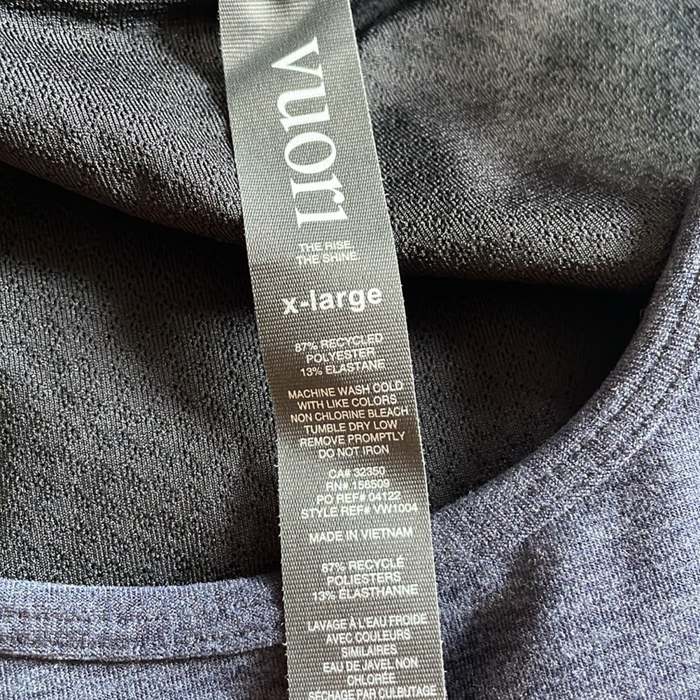 Vuori Elevation Plyo Tank Navy Blue Heathered Size XL - Picture 6 of 6